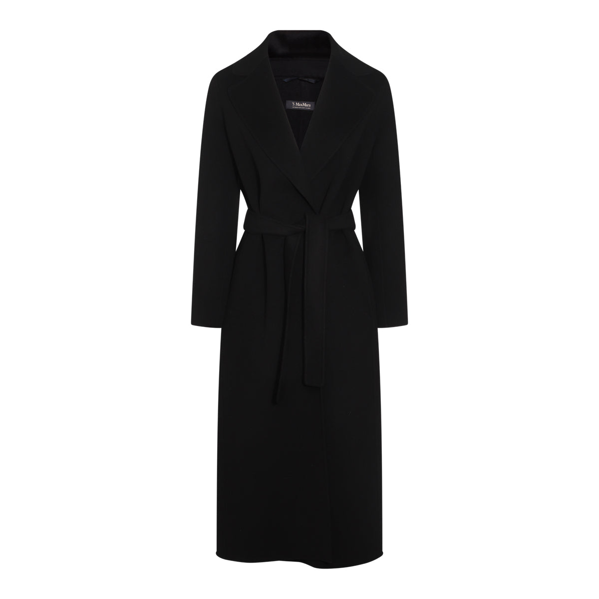 BLACK VIRGIN WOOL POLDO LONG COAT