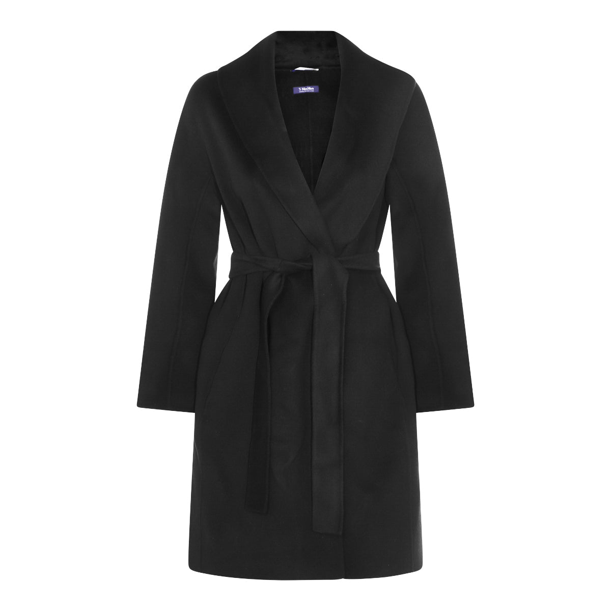 BLACK VIRGIN WOOL MESSI COAT