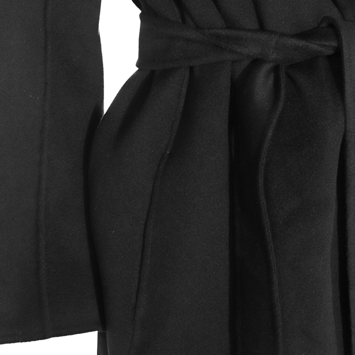 BLACK VIRGIN WOOL MESSI COAT