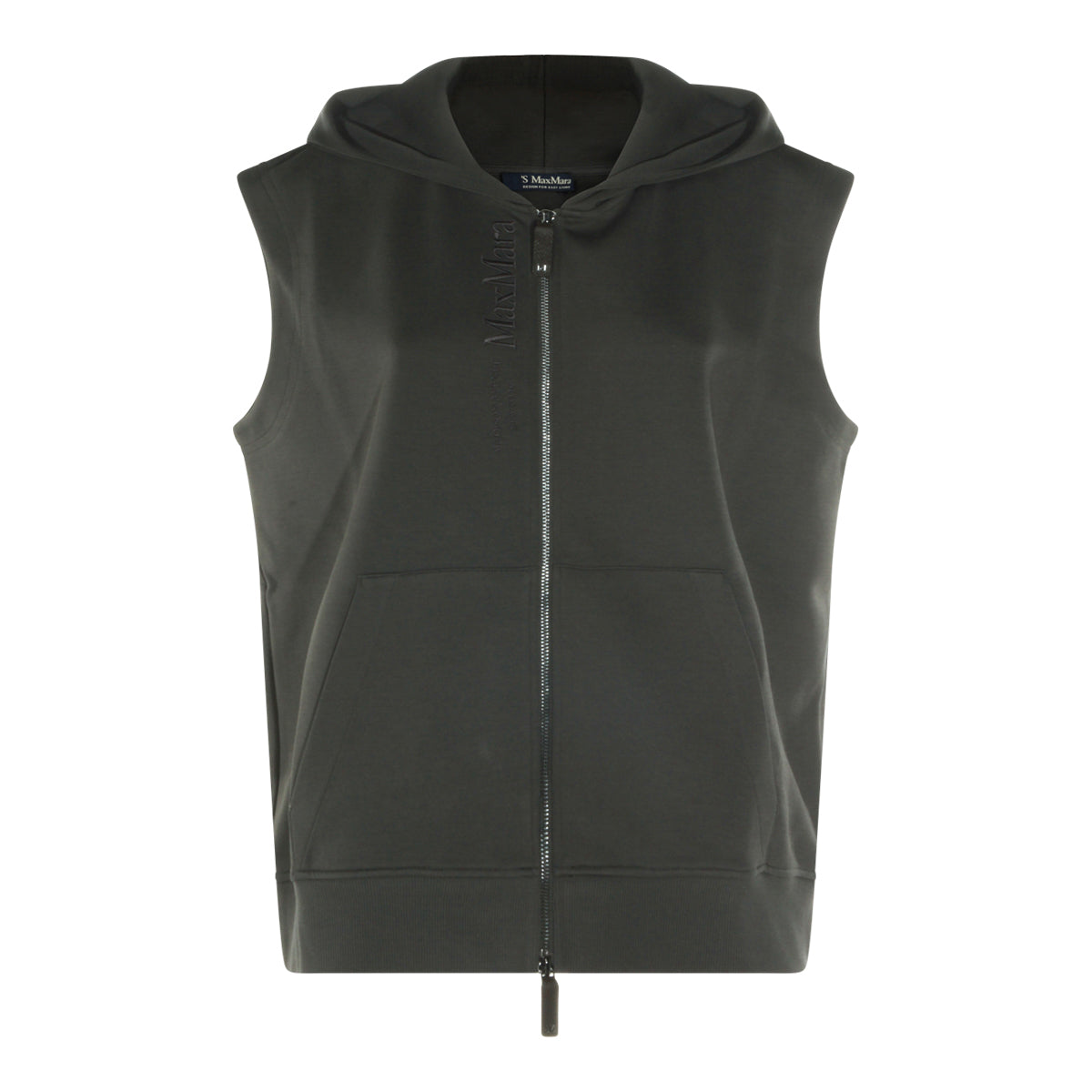 GREY COTTON BLEND BALLO VEST SWEATSHIRT