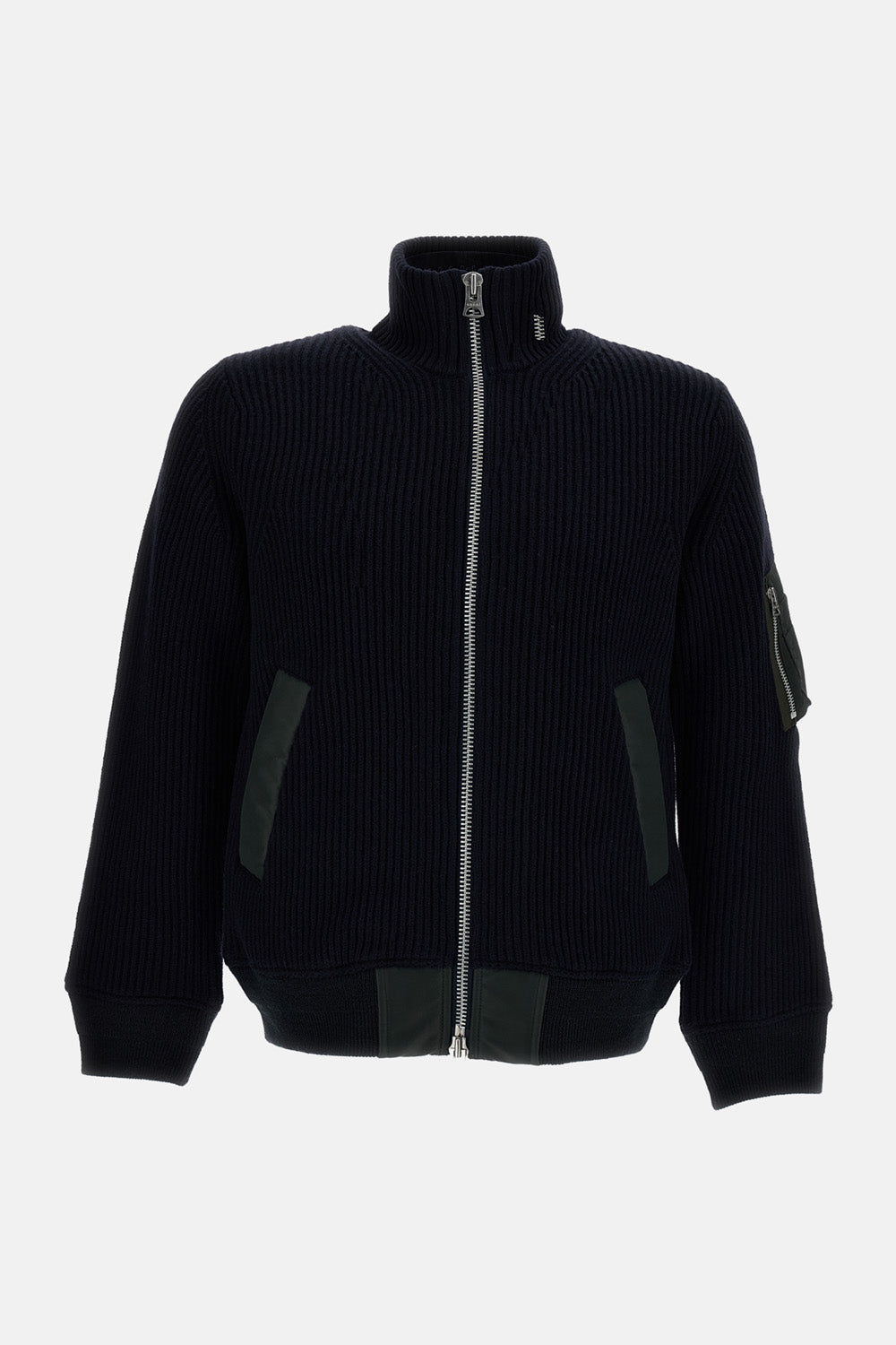 WOOL KNIT FISHERMAN CARDIGAN