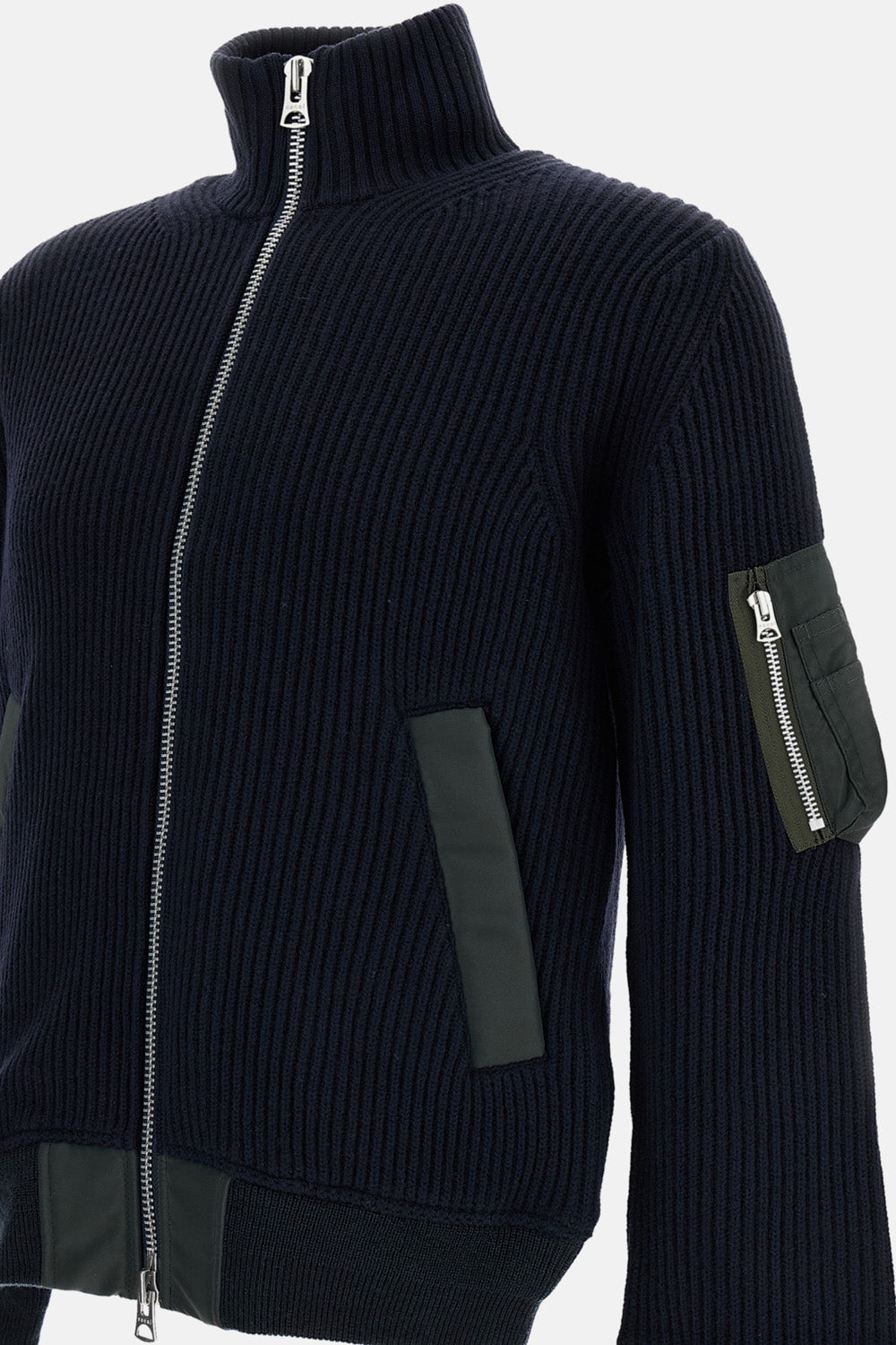 WOOL KNIT FISHERMAN CARDIGAN
