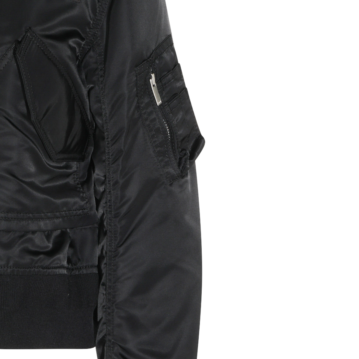 BLACK NYLON TWILL BLOUSON