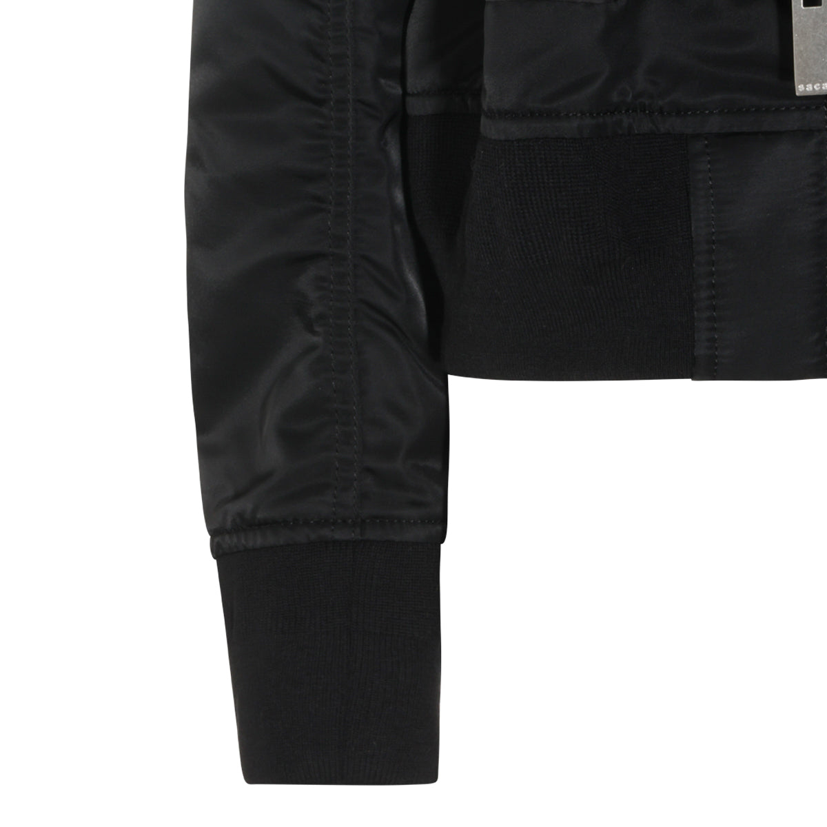 BLACK NYLON TWILL BLOUSON