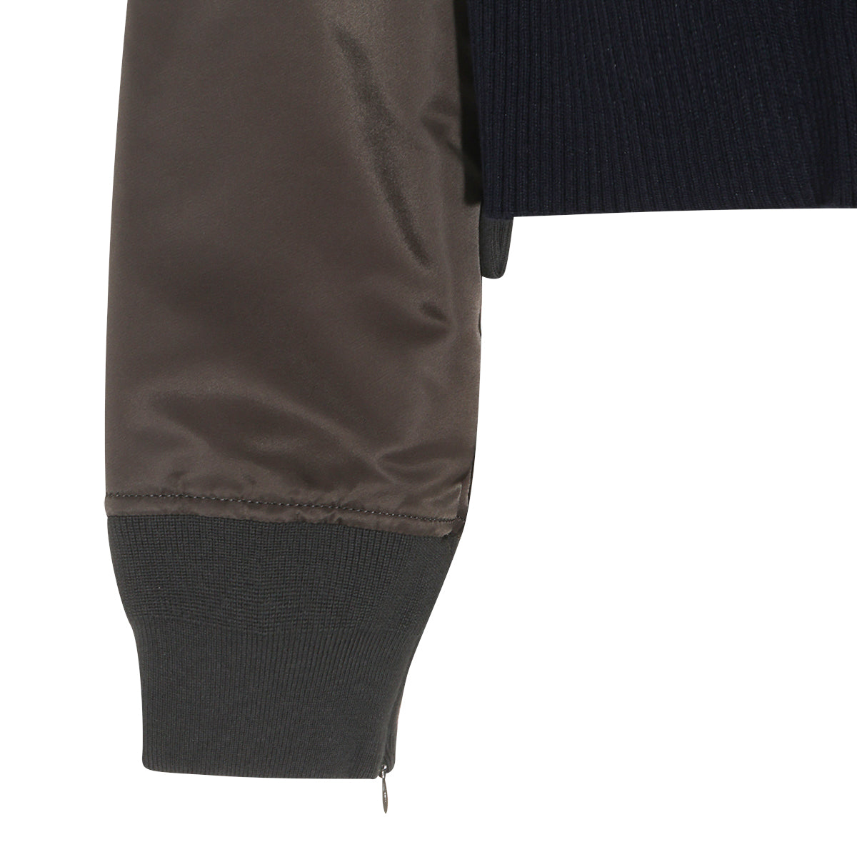 NAVY AND KHAKI COTTON BLEND CARDIGAN