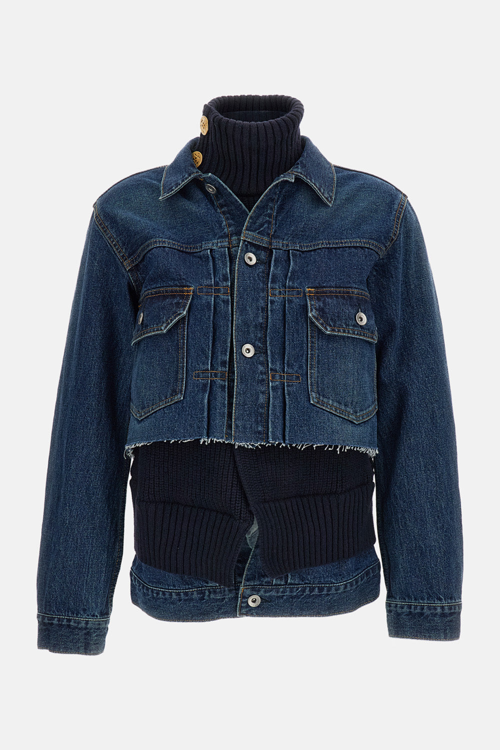 DENIM X WOOL KNIT JACKET