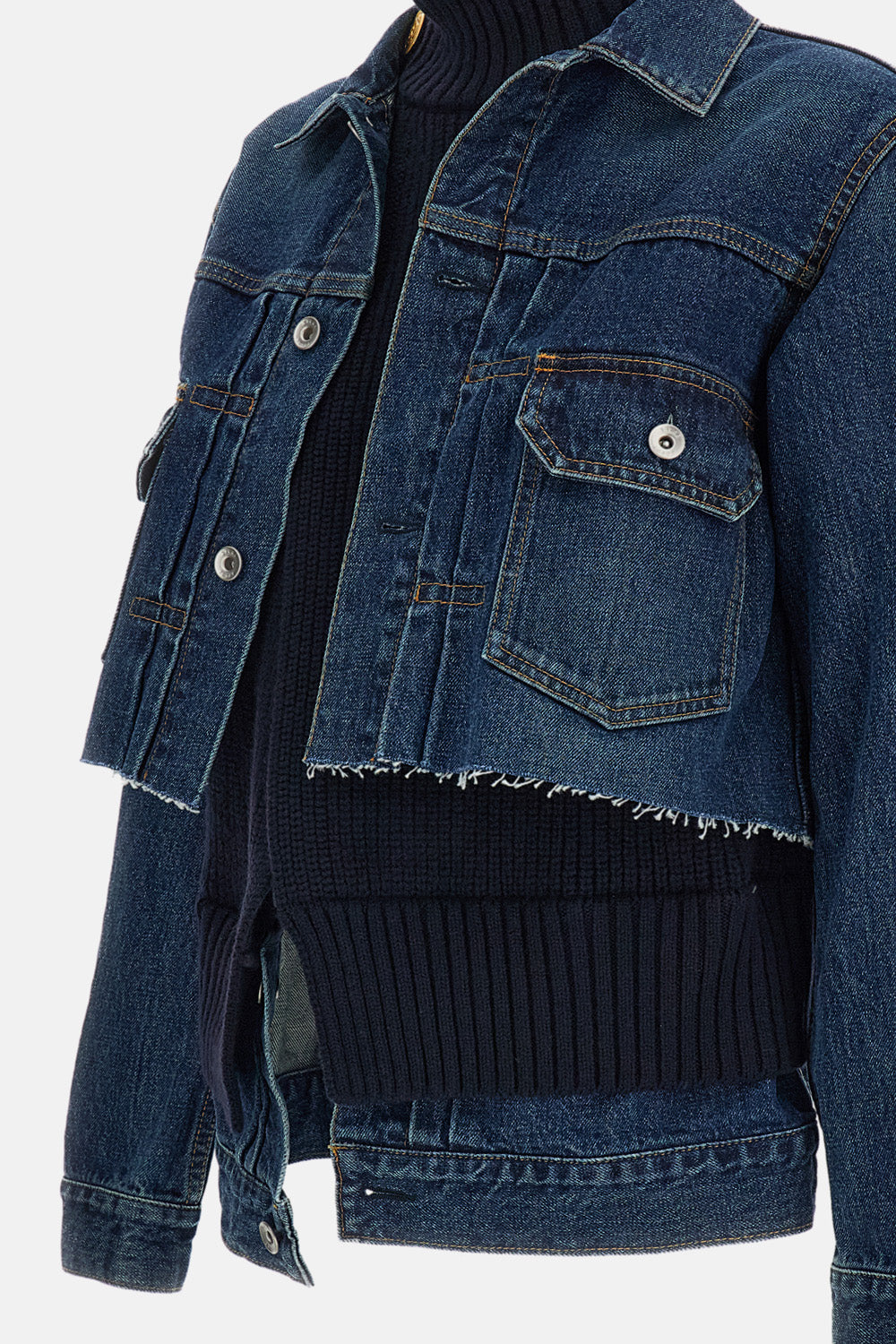 DENIM X WOOL KNIT JACKET