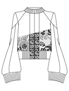 FLORAL JACQUARD KNIT BLOUSON