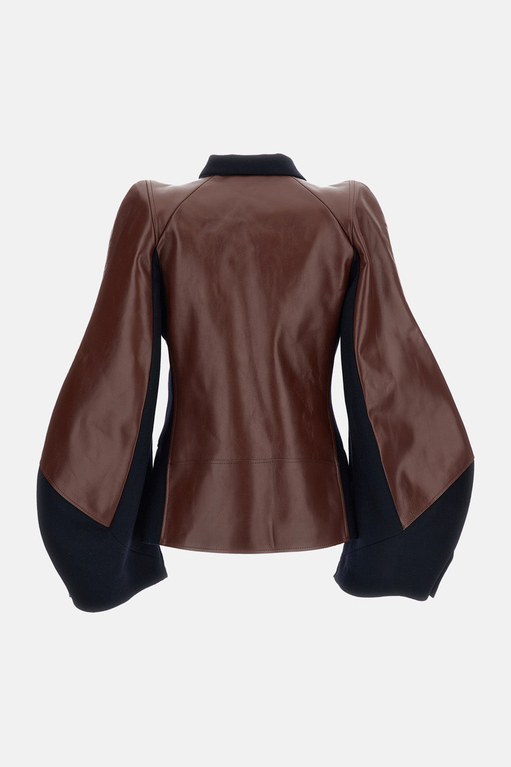 LEATHER X WOOL MELTON JACKET