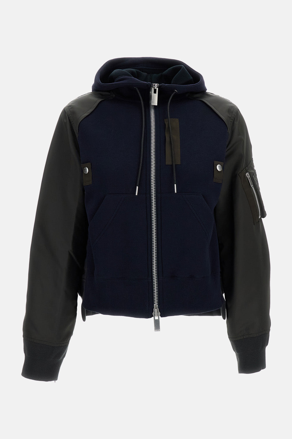 SPONGE SWEAT X NYLON TWILL HOODIE