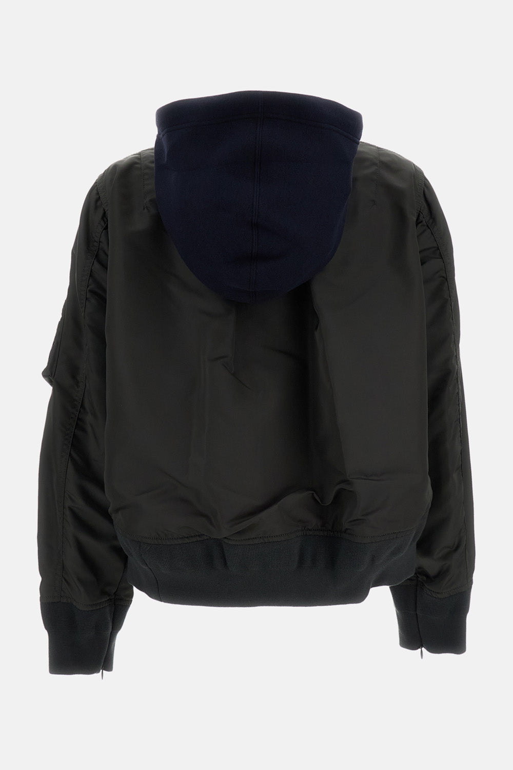 SPONGE SWEAT X NYLON TWILL HOODIE