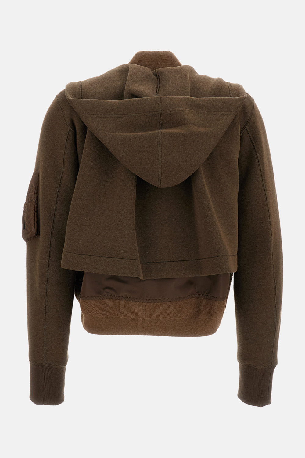 BOMBER-STYLE HOODED SWEATSHIRT