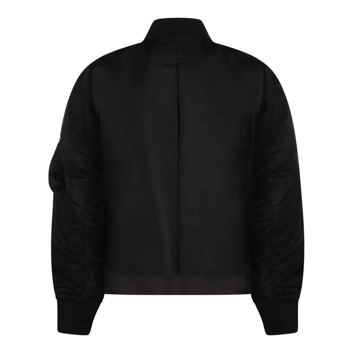 BLACK NYLON CASUAL JACKET