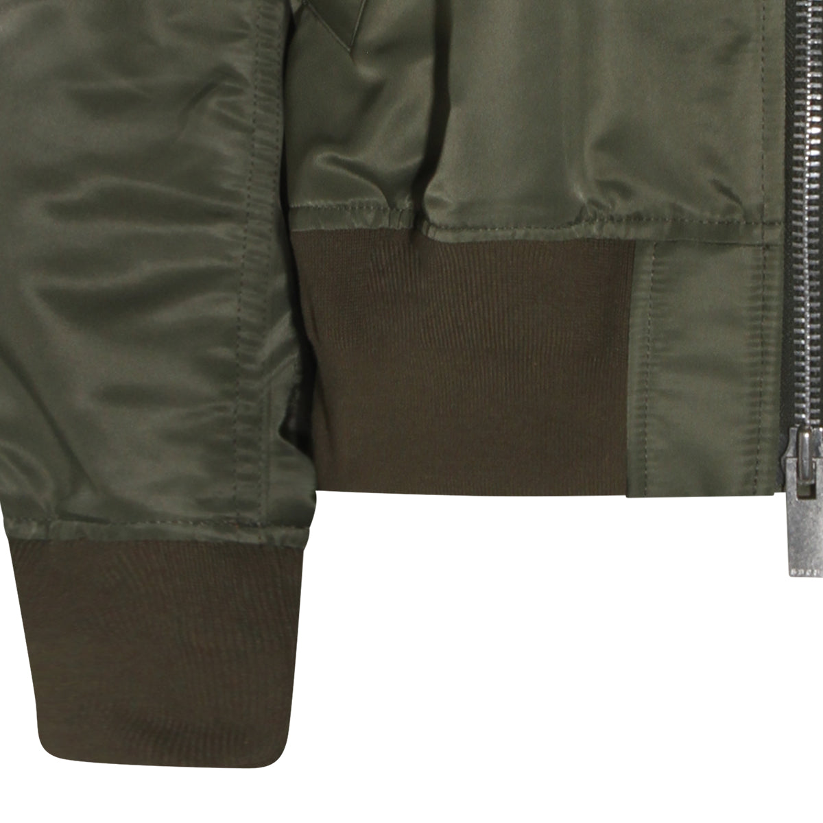 GREEN NYLON CASUAL JACKET