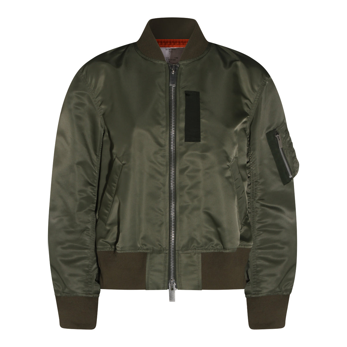 GREEN NYLON CASUAL JACKET
