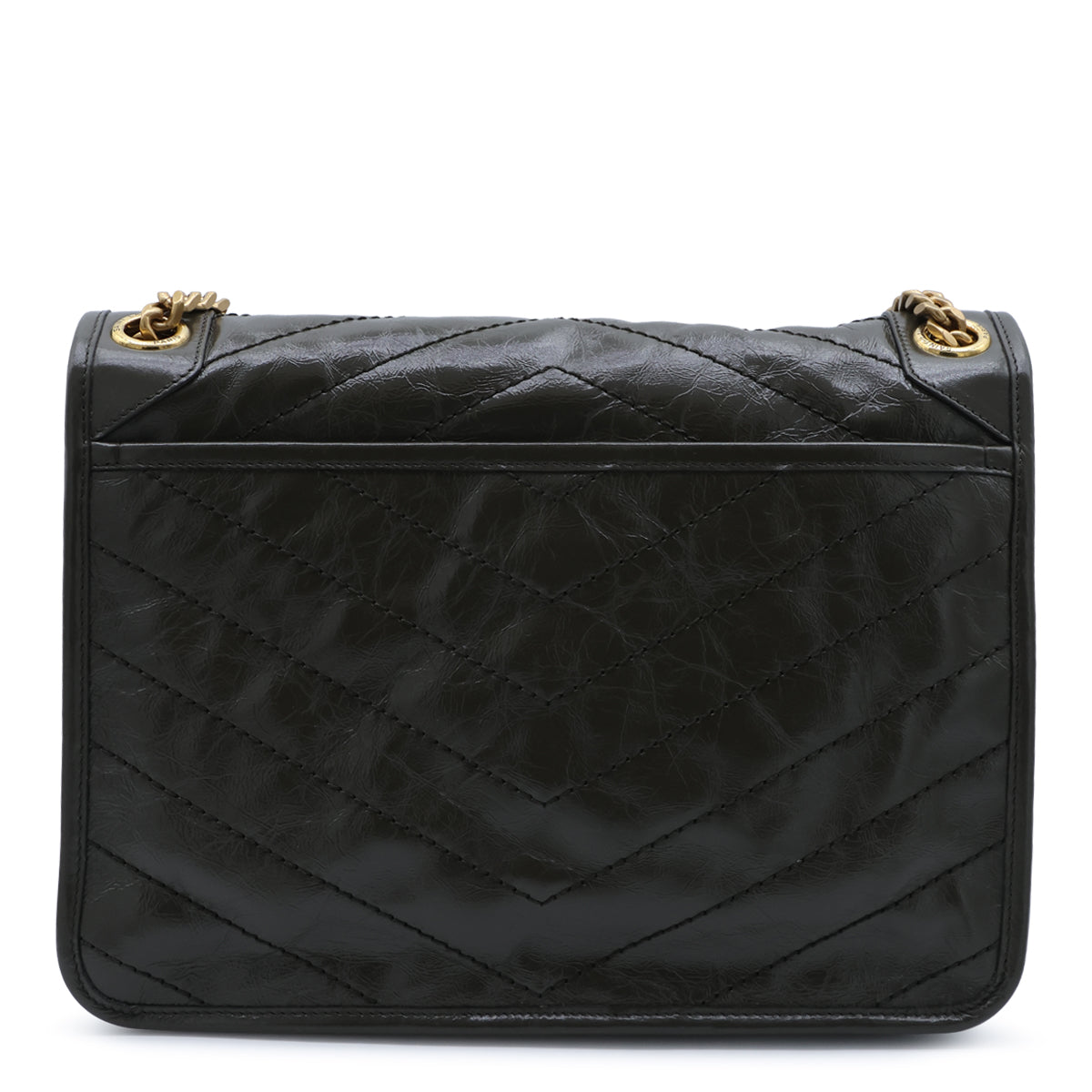 DARK GREEN LEATHER NIKI SHOULDER BAG