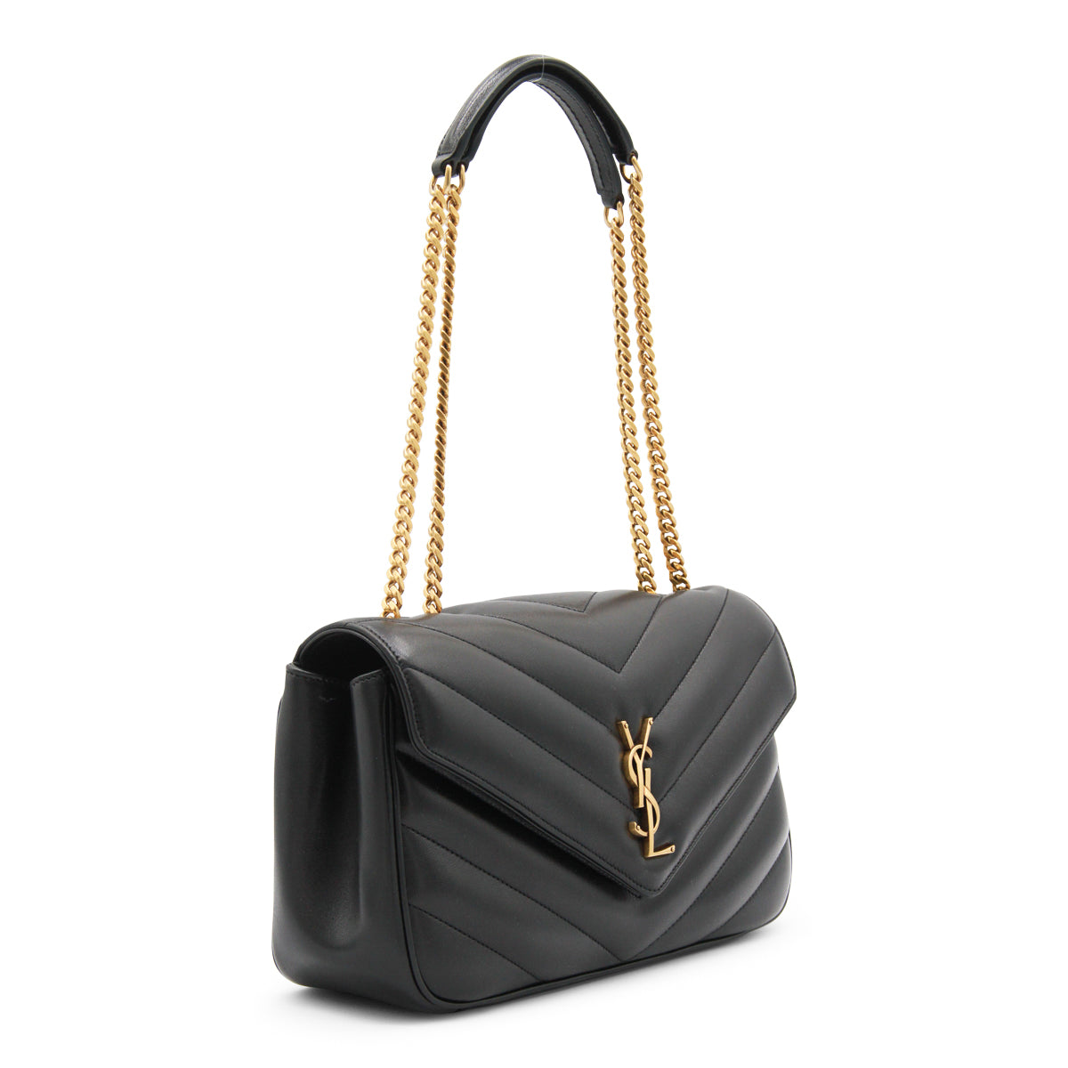 BLACK MEDIUM LOU LOU TOP HANDLE BAG