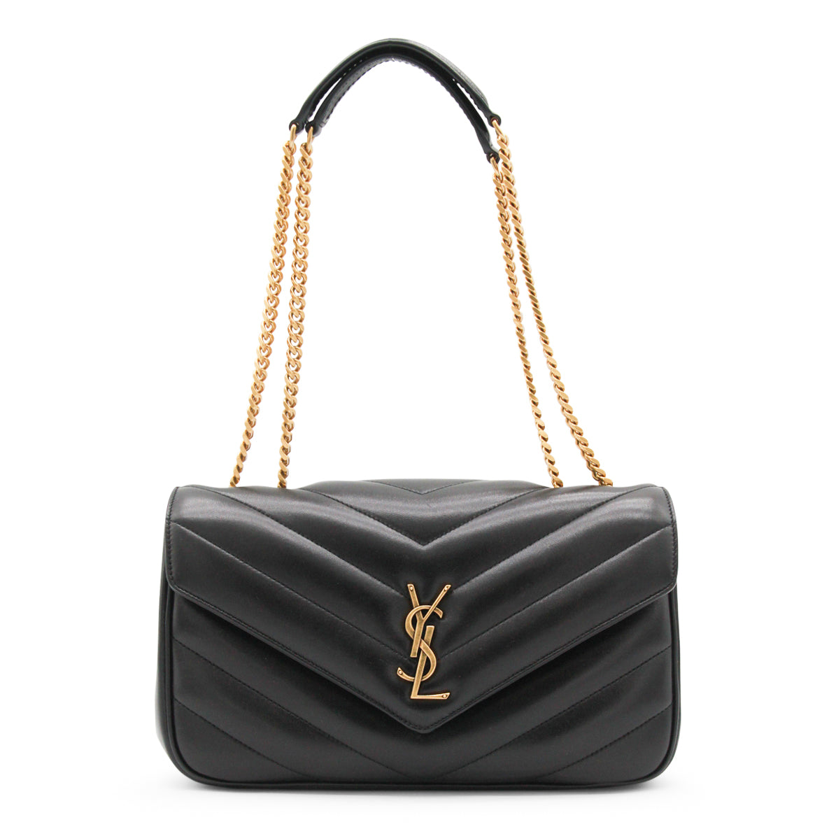 BLACK MEDIUM LOU LOU TOP HANDLE BAG