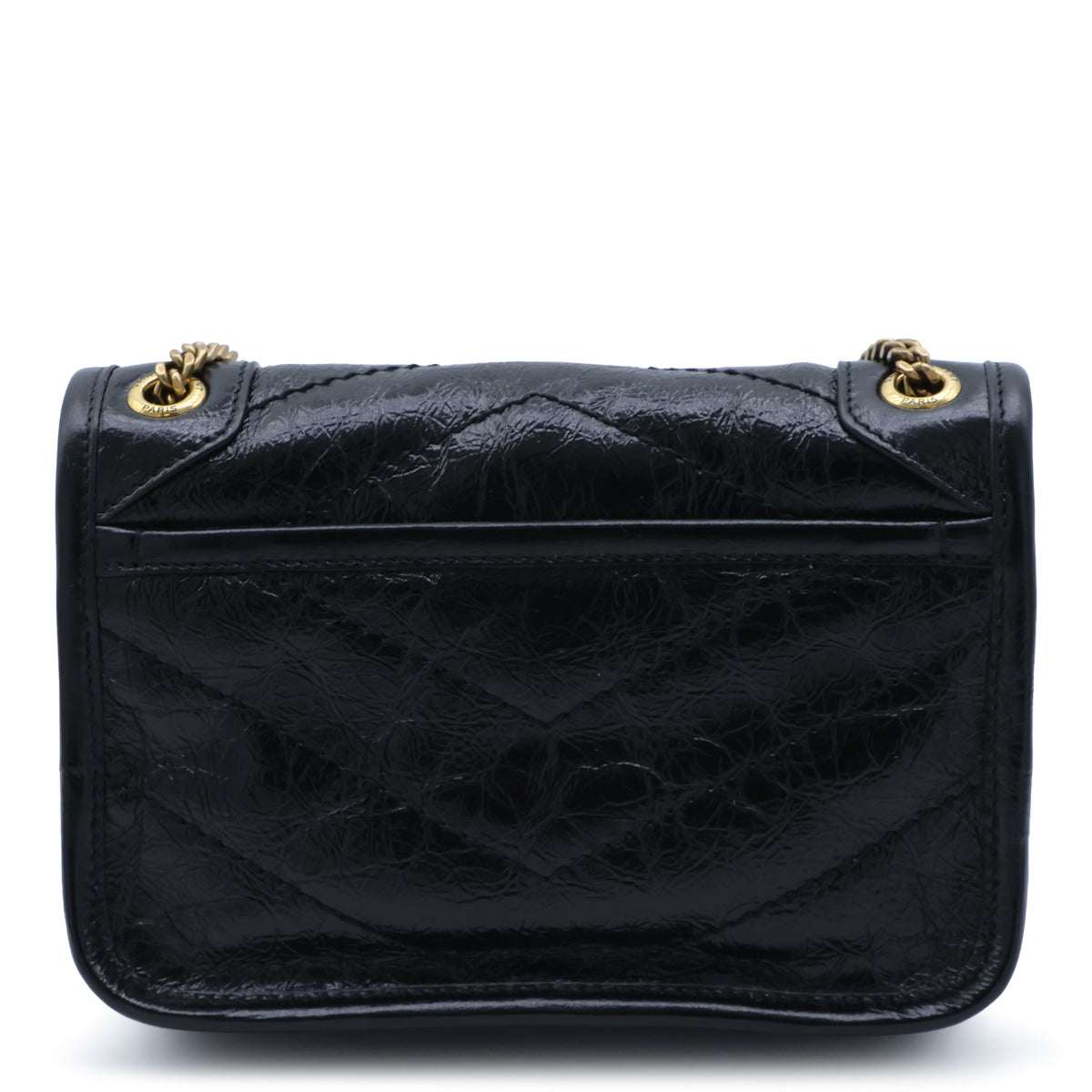 BLACK LEATHER NIKI MINI SHOULDER BAG