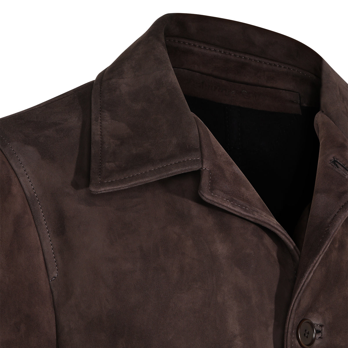DARK BROWN SUEDE LEATHER JACKET