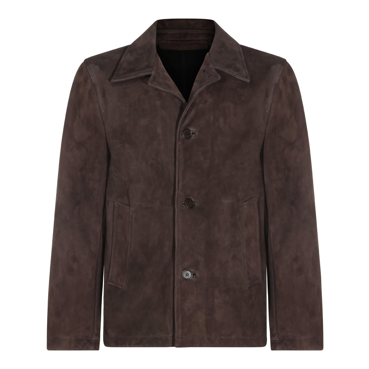 DARK BROWN SUEDE LEATHER JACKET