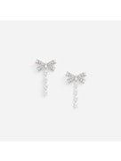 CRYSTAL BOW DROPLET EARRINGS
