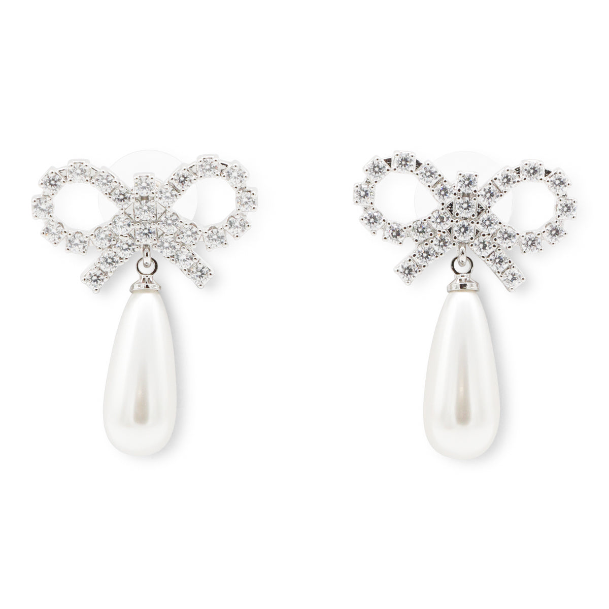 SILVER METAL EARRINGS
