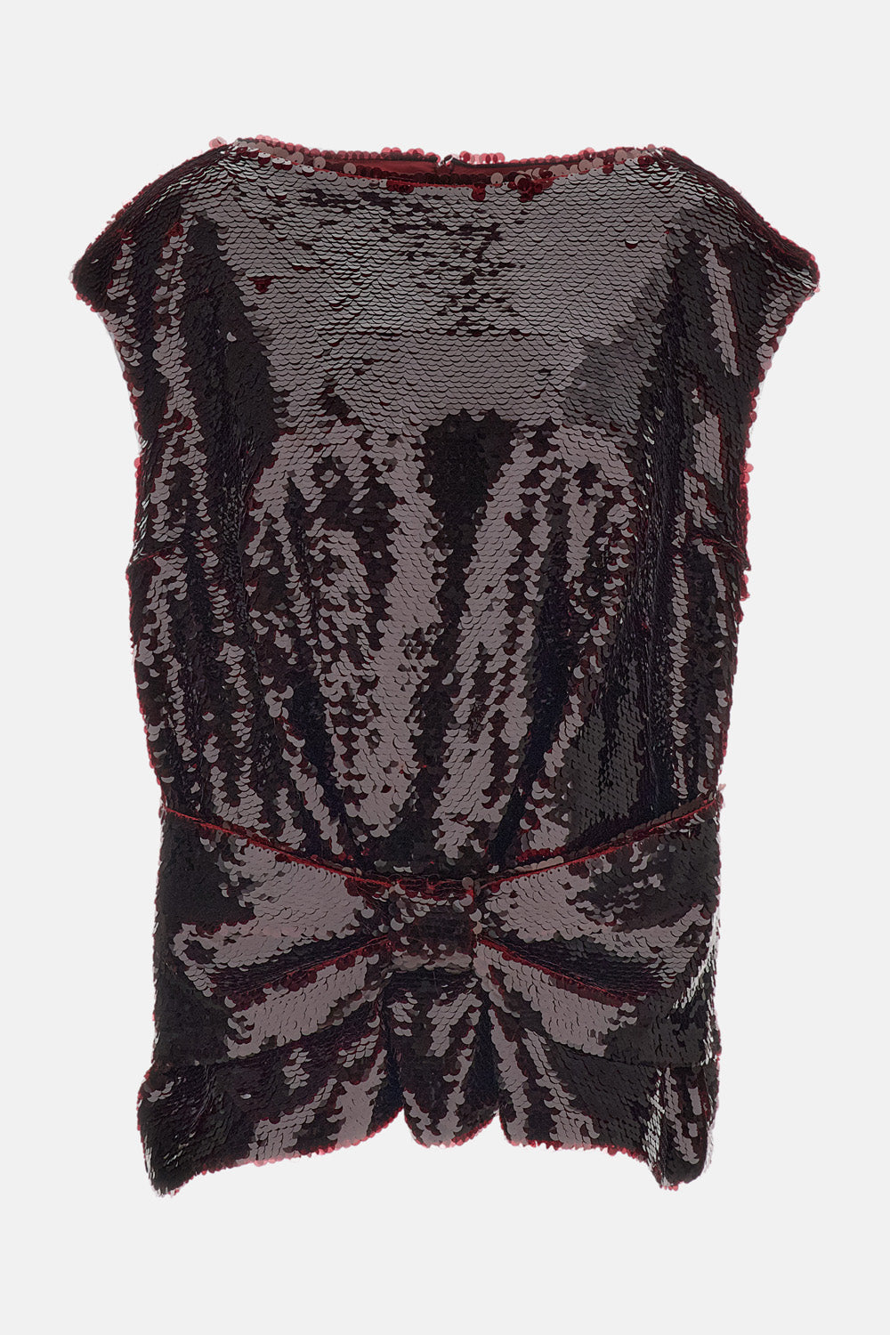 BOXY PEPLUM BOW DETAIL TOP