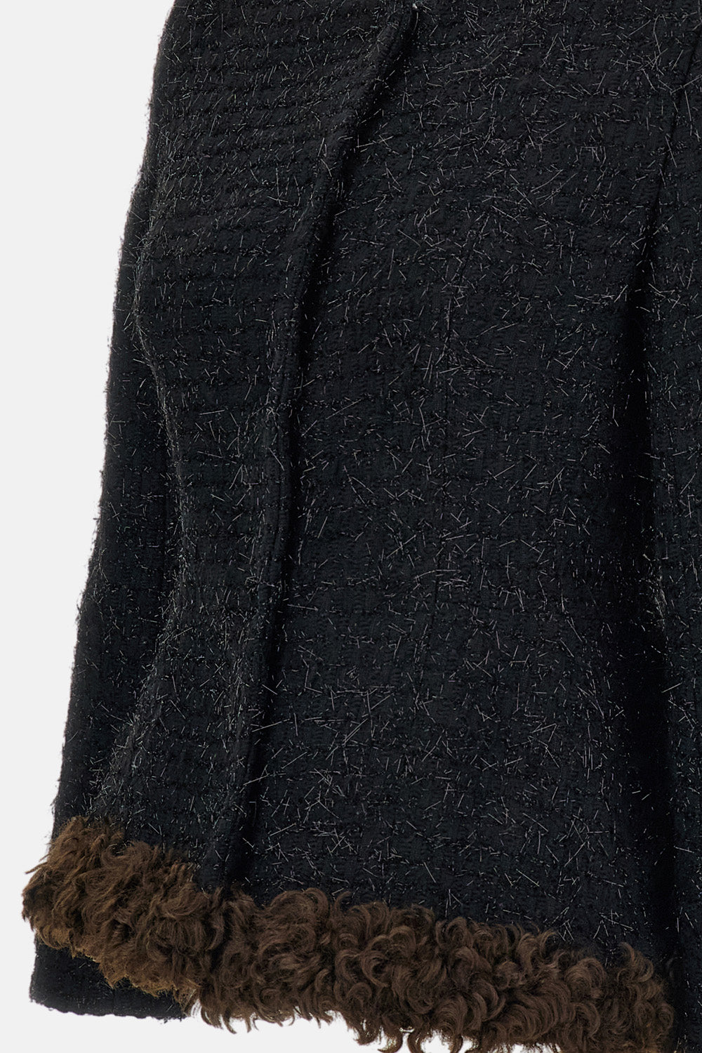 ROUND SCULPT FAUX FUR DETAIL BUSTLE JACKET