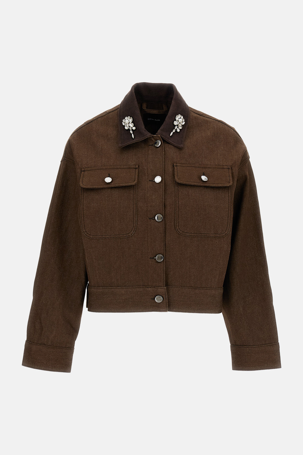 CROPPED UTILITY POCKET WORKWEAR JACKET W/ EMB
