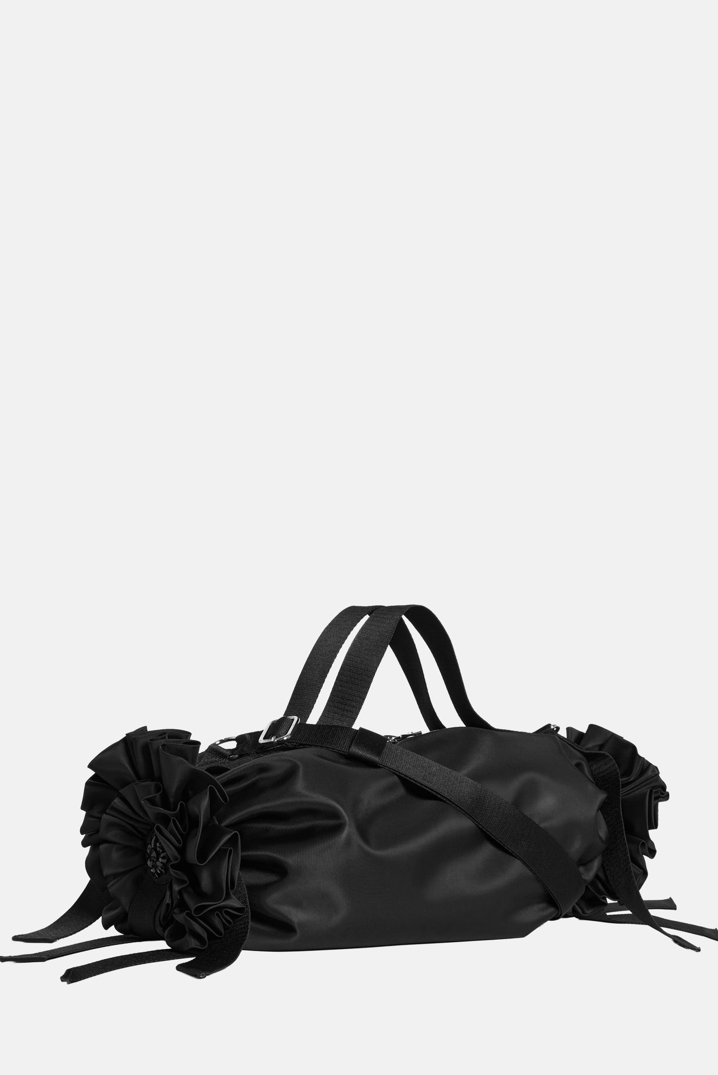 DOUBLE RIBBON ROSETTE BAG WITH TURBO EMB
