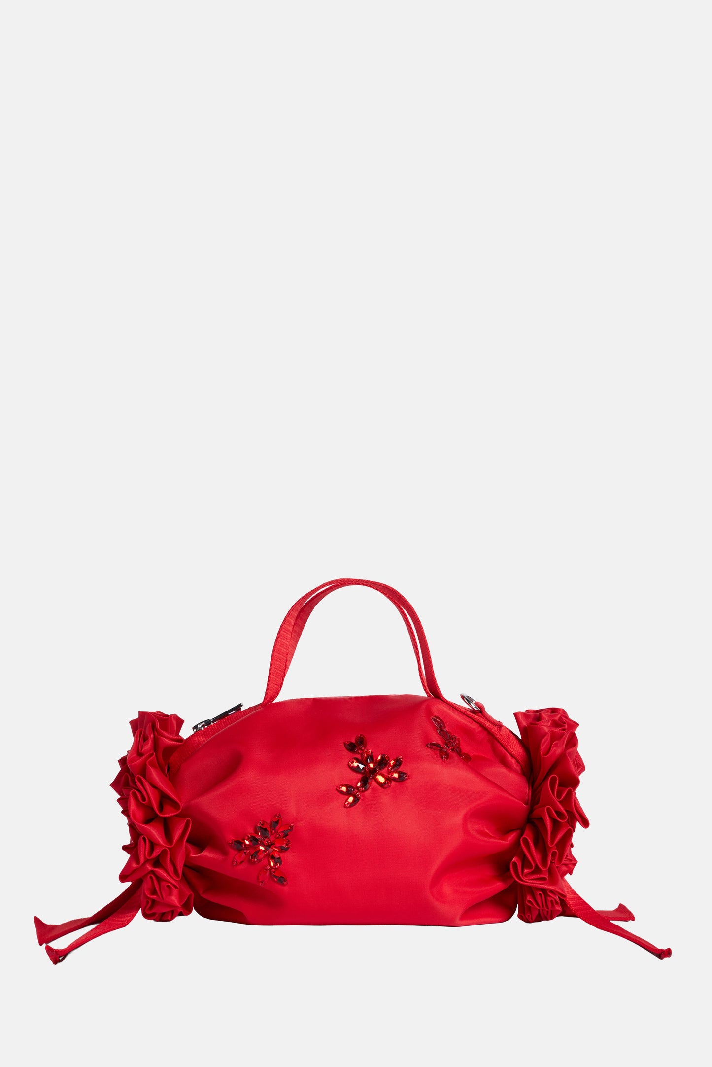 MINI DOUBLE RIBBON ROSETTE BAG WITH TURBO EMB