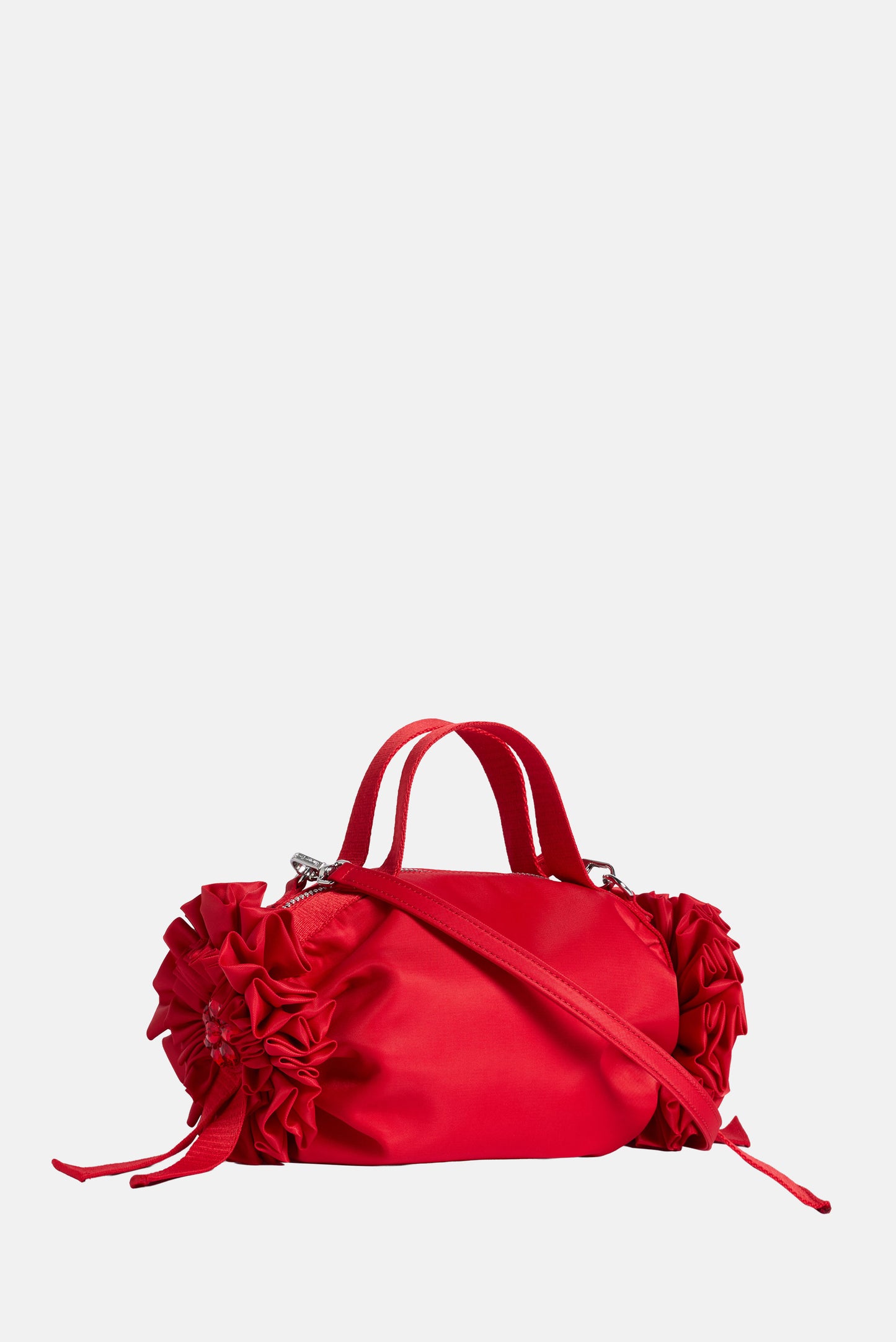 MINI DOUBLE RIBBON ROSETTE BAG WITH TURBO EMB