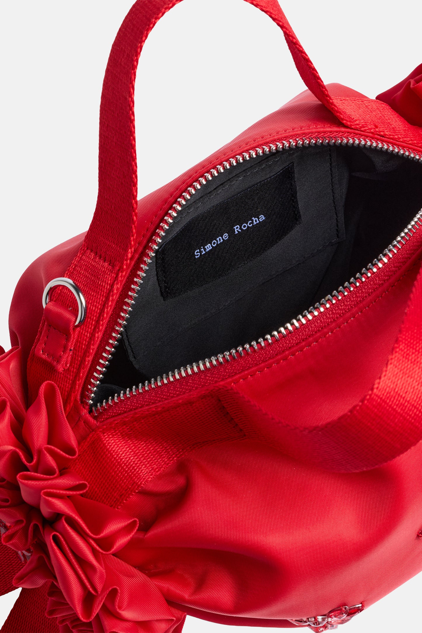 MINI DOUBLE RIBBON ROSETTE BAG WITH TURBO EMB
