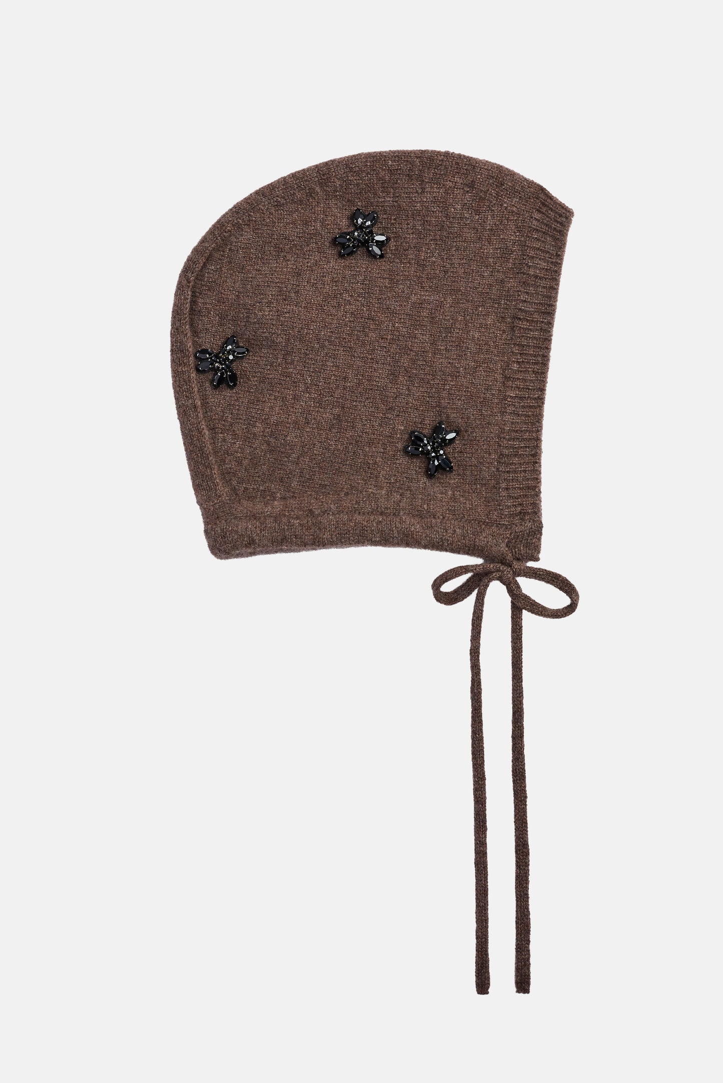 CASHMERE BONNET WITH EMB