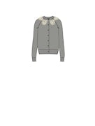MERINO SILK EMBROIDERED CARDIGAN