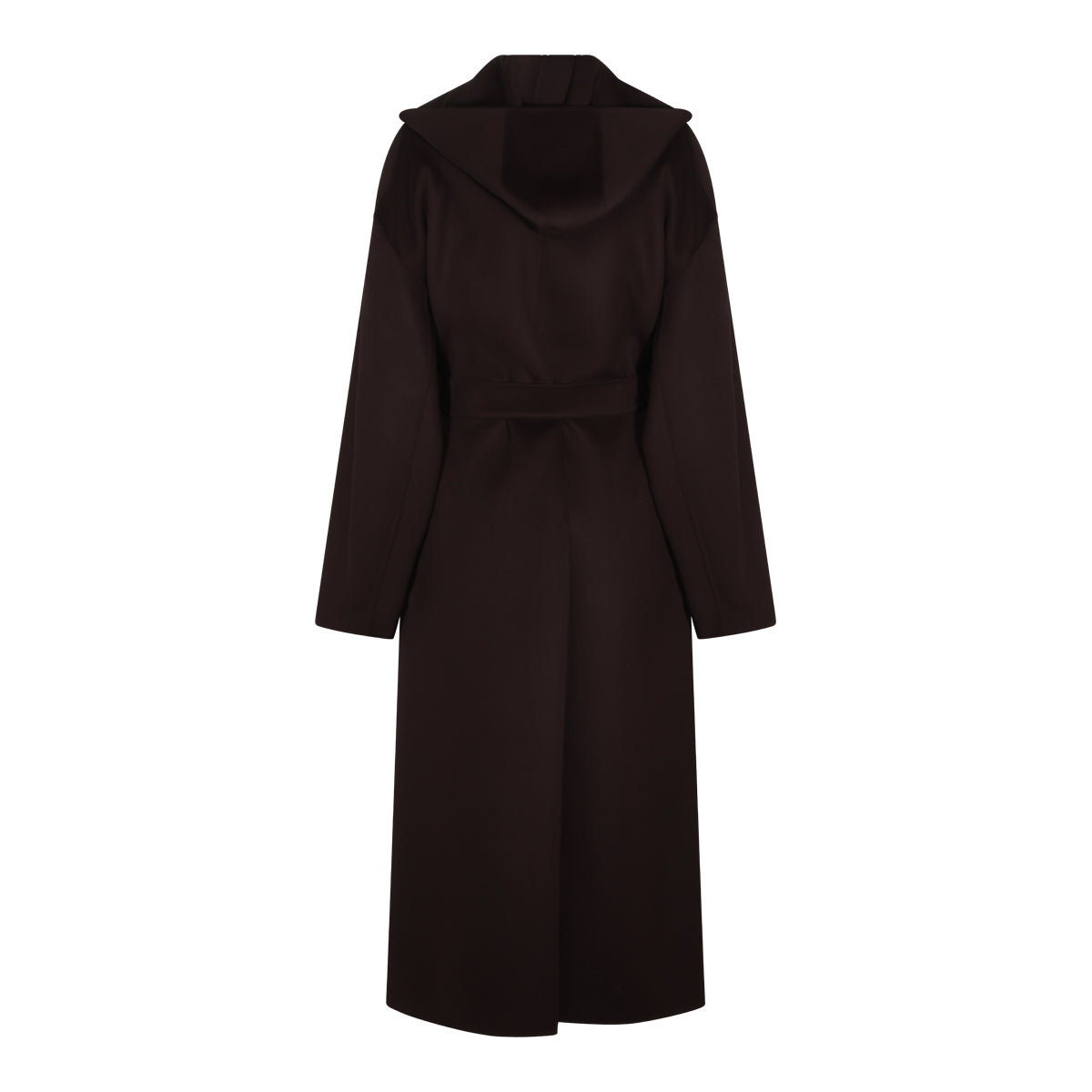 BROWN VIRGIN WOOL OLMO LONG COAT