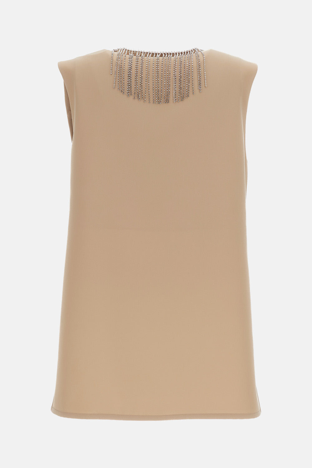 SLEEVELESS CADY TOP WITH RHINESTONE