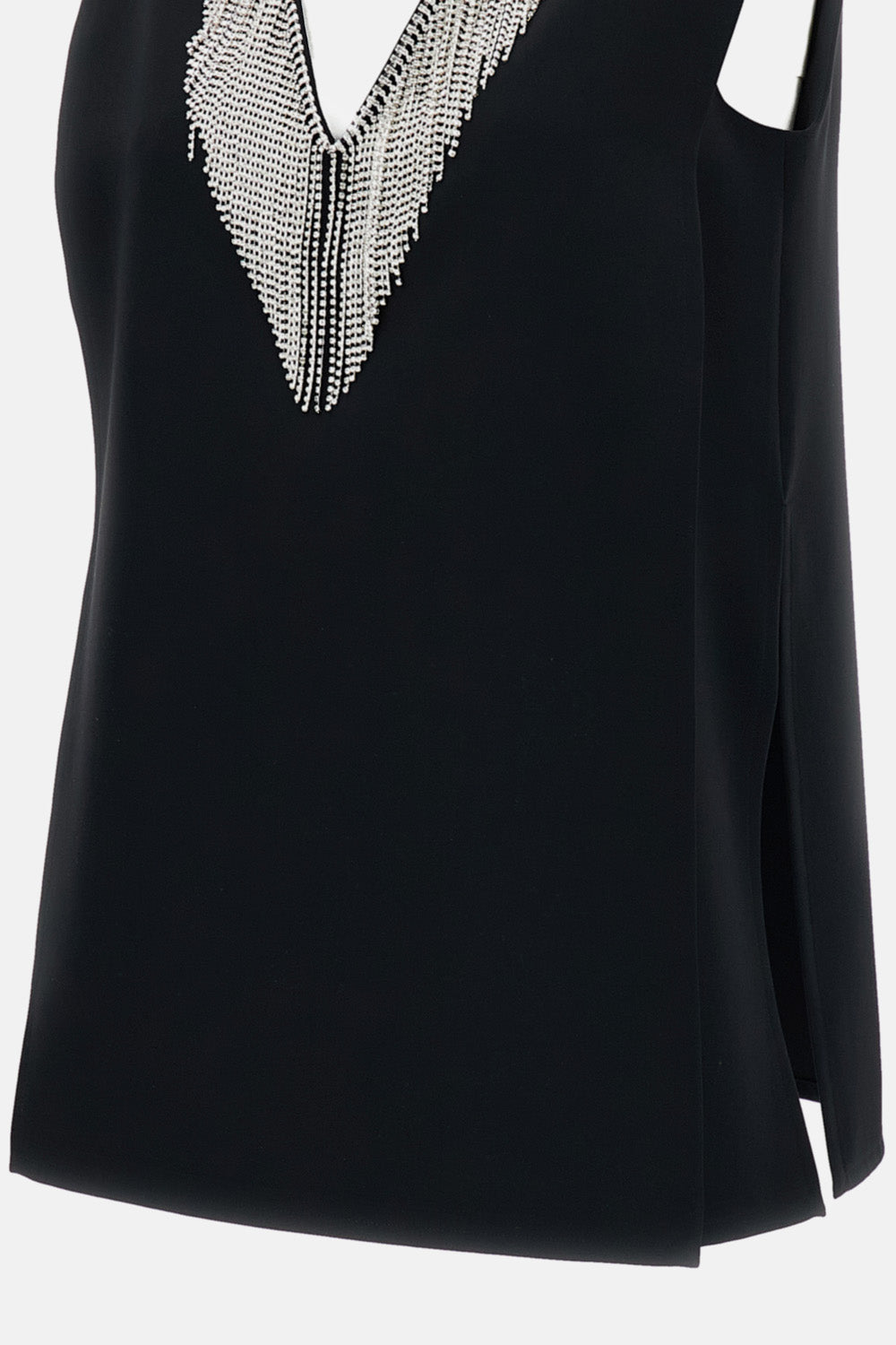 SLEEVELESS CADY TOP WITH RHINESTONE