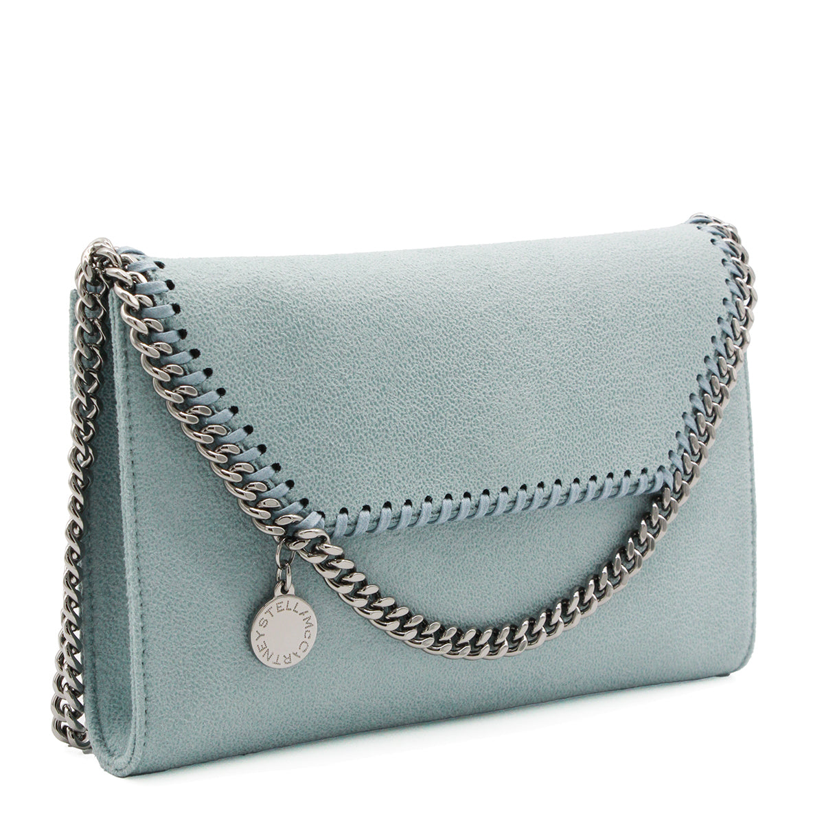 ICE BLUE FAUX LEATHER FALABELLA MINI CROSSBODY SHOULDER BAG