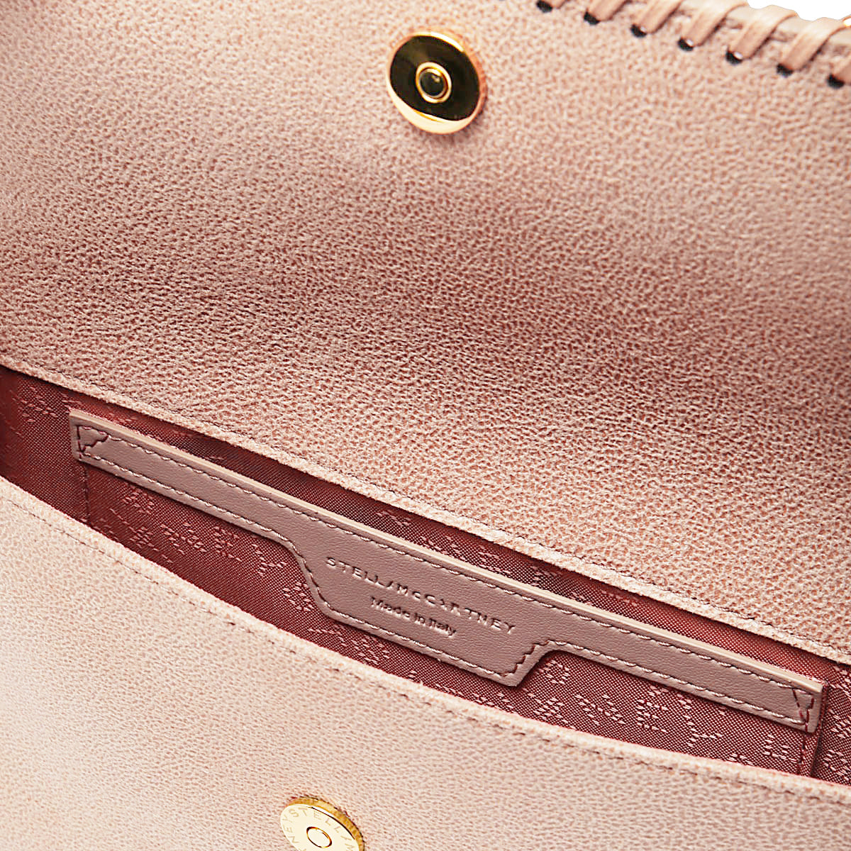 PINK FEAUX LEATHER FALABELLA MINI CROSSBODY SHOULDER BAG
