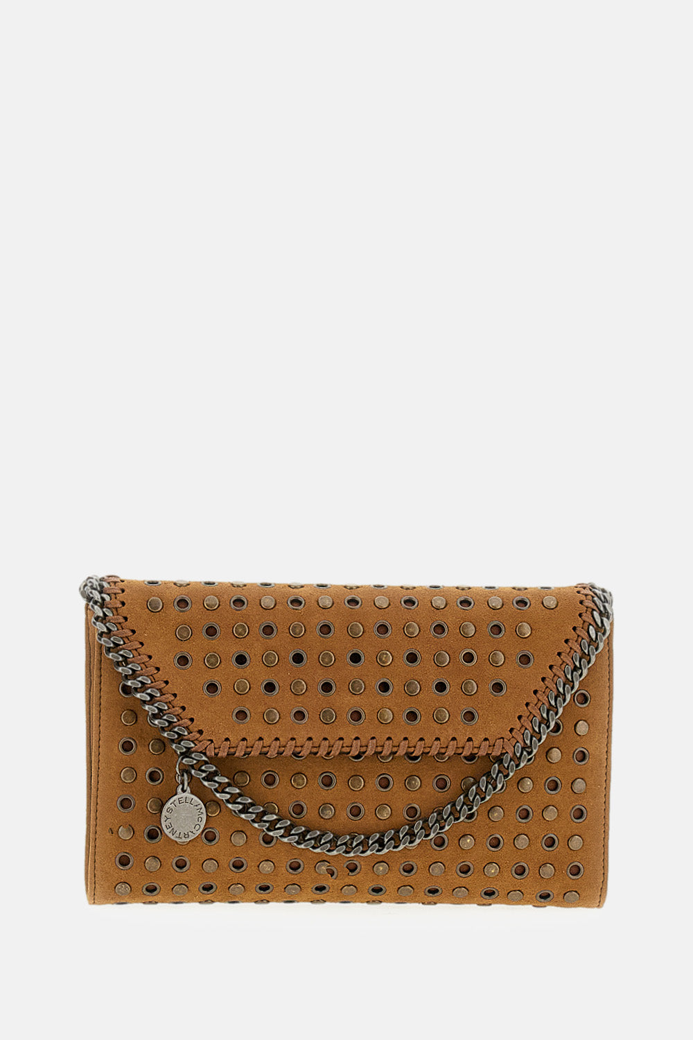 FALABELLA WALLET W/ CHAIN BAG ALTER SUEDE W/STUDS &AMP; EYELETS