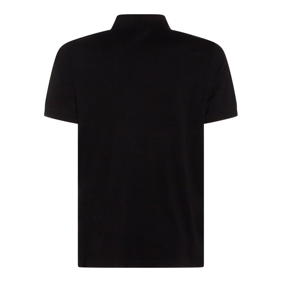 BLACK COTTON POLO SHIRT