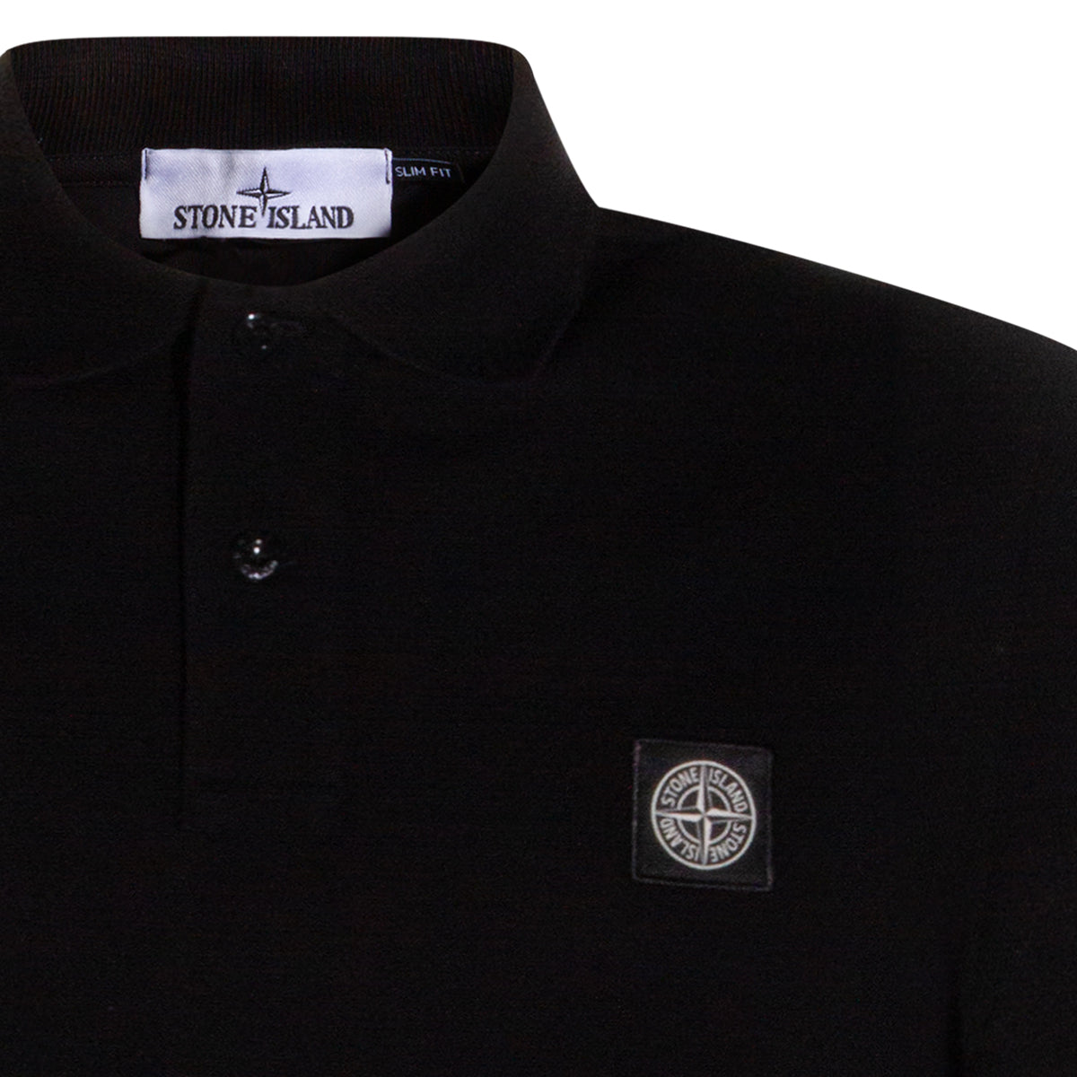 BLACK COTTON POLO SHIRT