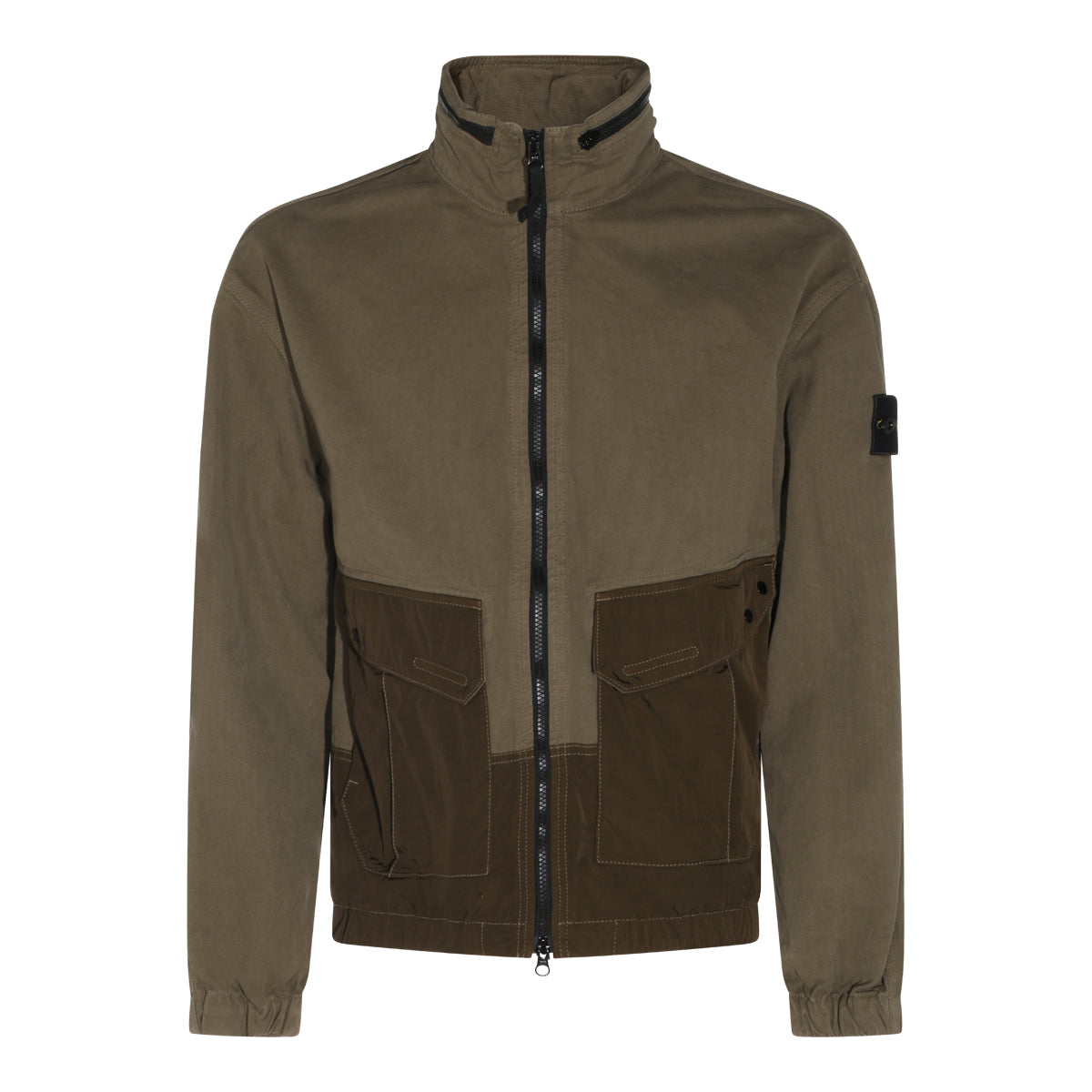 DARK GREEN COTTON CASUAL JACKET