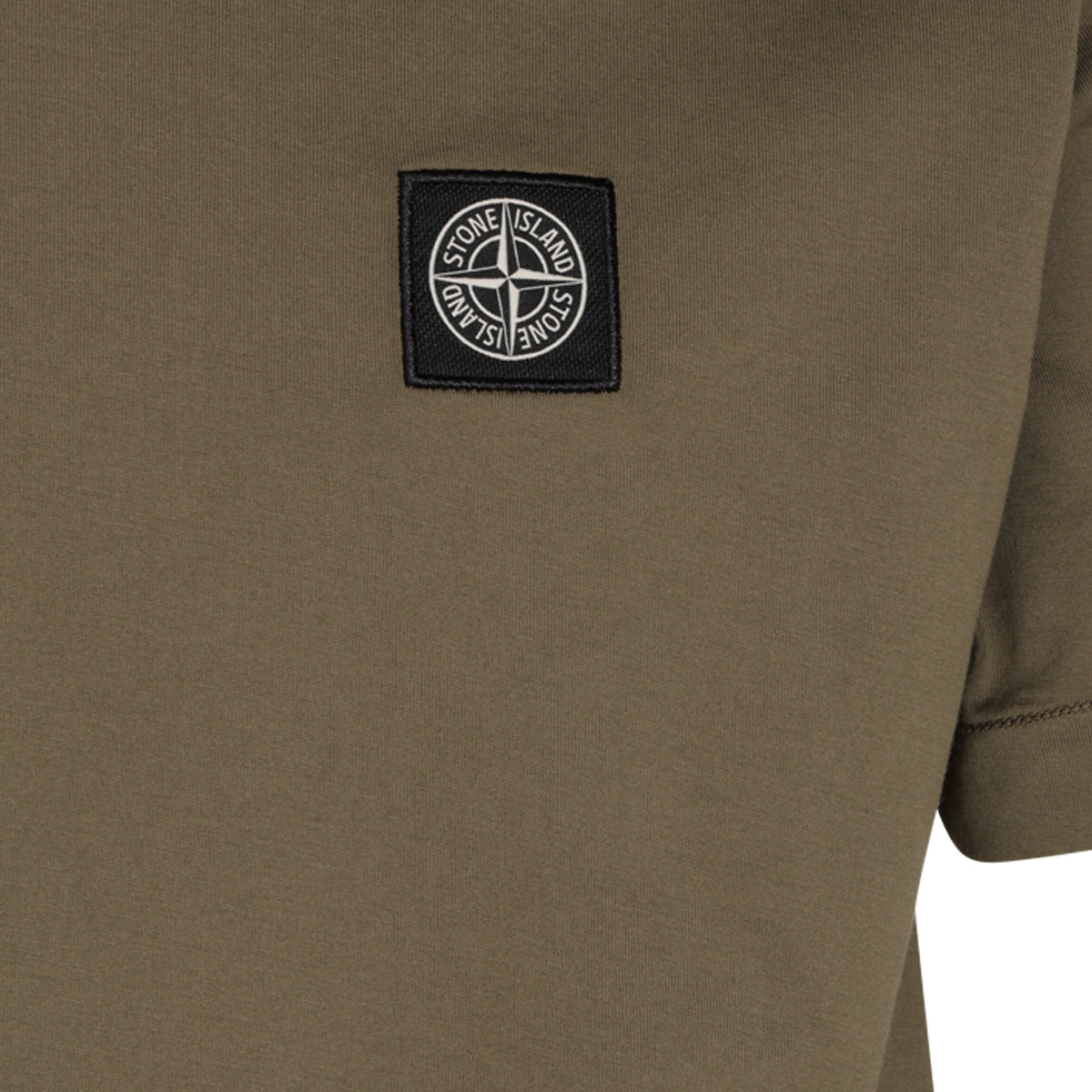 MILITARY GREEN COTTON T-SHIRT