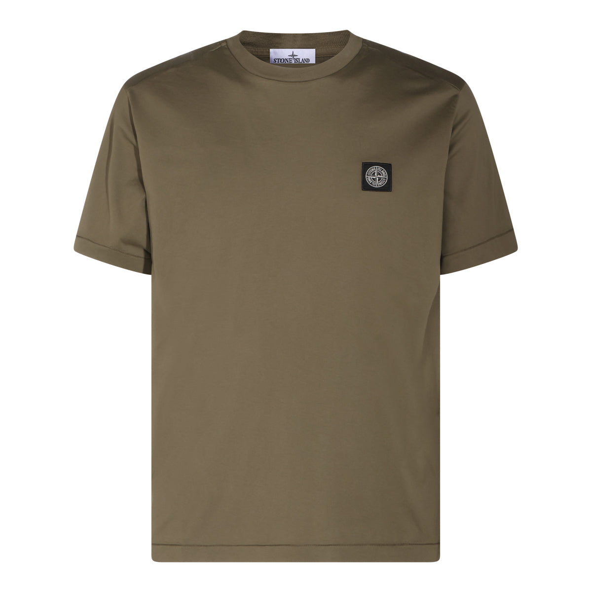 MILITARY GREEN COTTON T-SHIRT