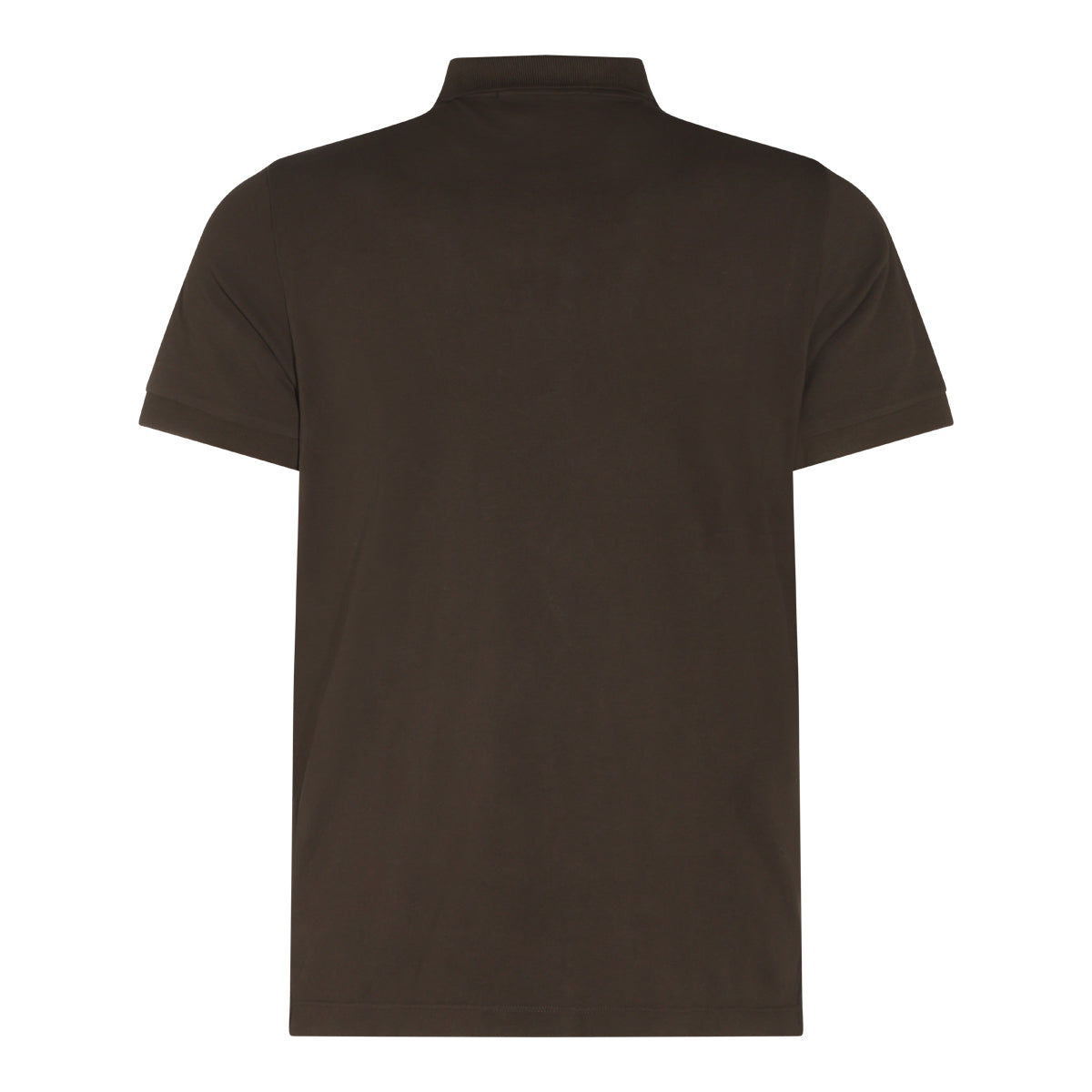 DARK BROWN COTTON POLO SHIRT