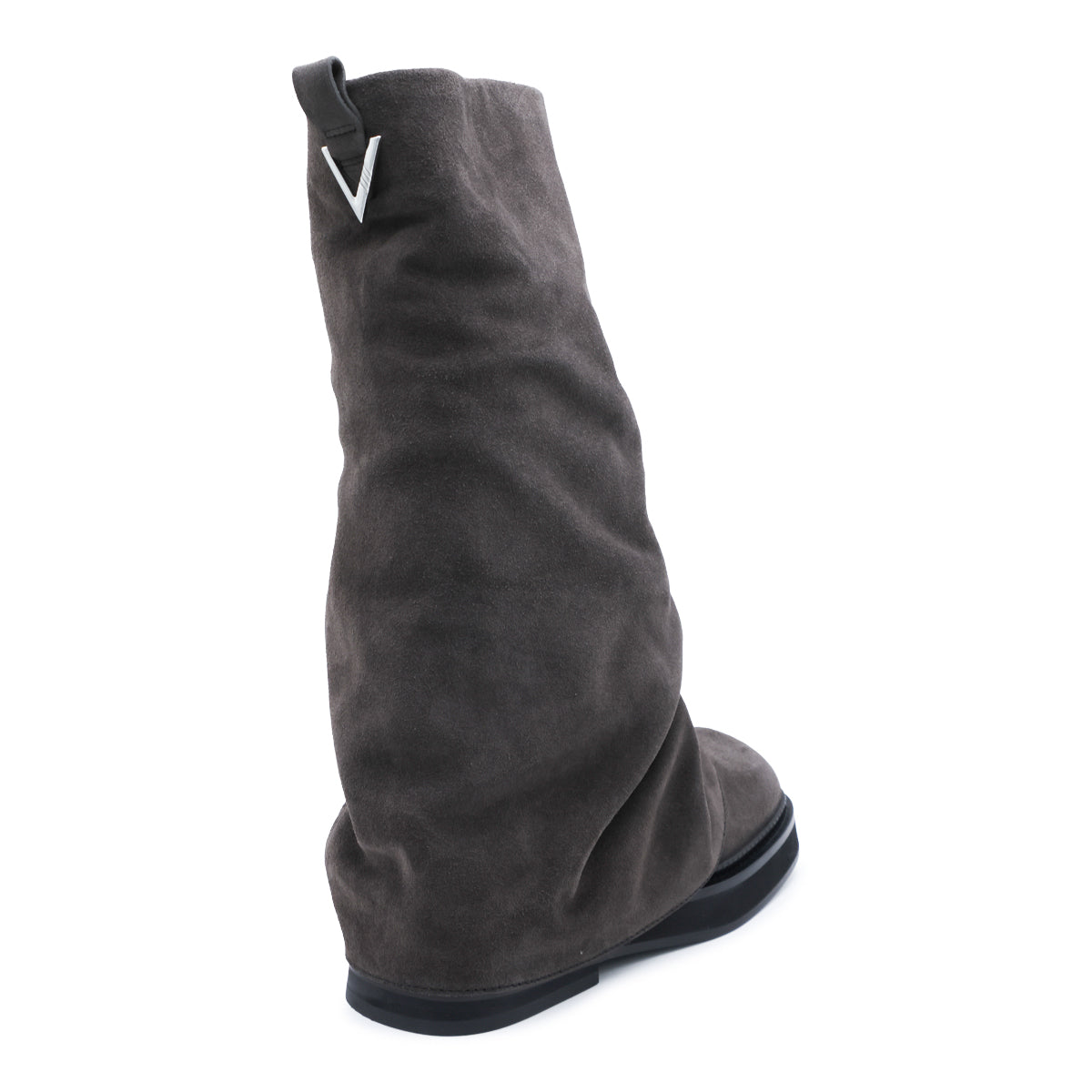 DARK GREY SUEDE ROBIN COMBAT BOOTS