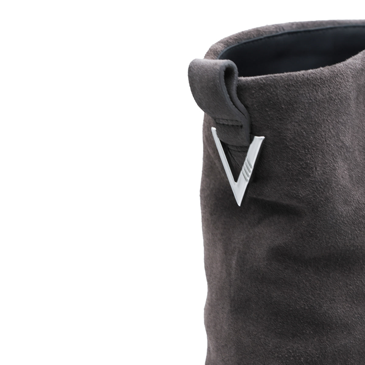 DARK GREY SUEDE ROBIN COMBAT BOOTS